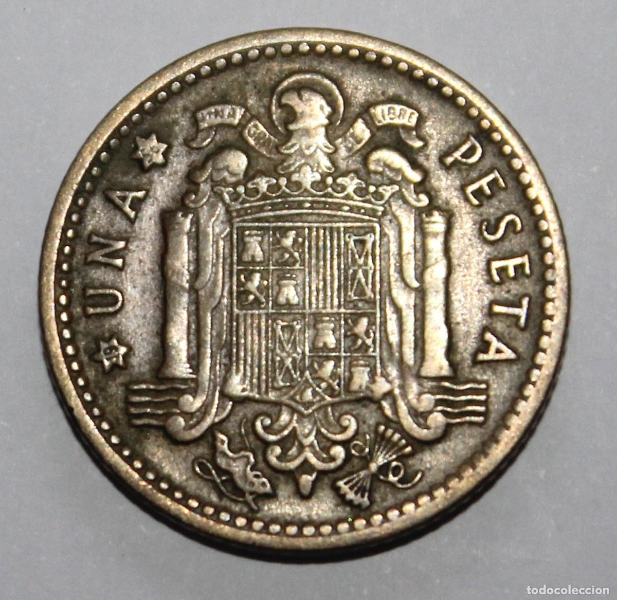 Monedas Franco: MONEDA DE 1 PESETA FRANCO 1947 ESTRELLA 56 (FOTO)