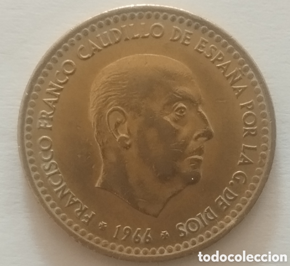 Monedas Franco: MONEDA DE 1 PESETA FRANCO 1966 ESTRELLA 70 (FOTO)