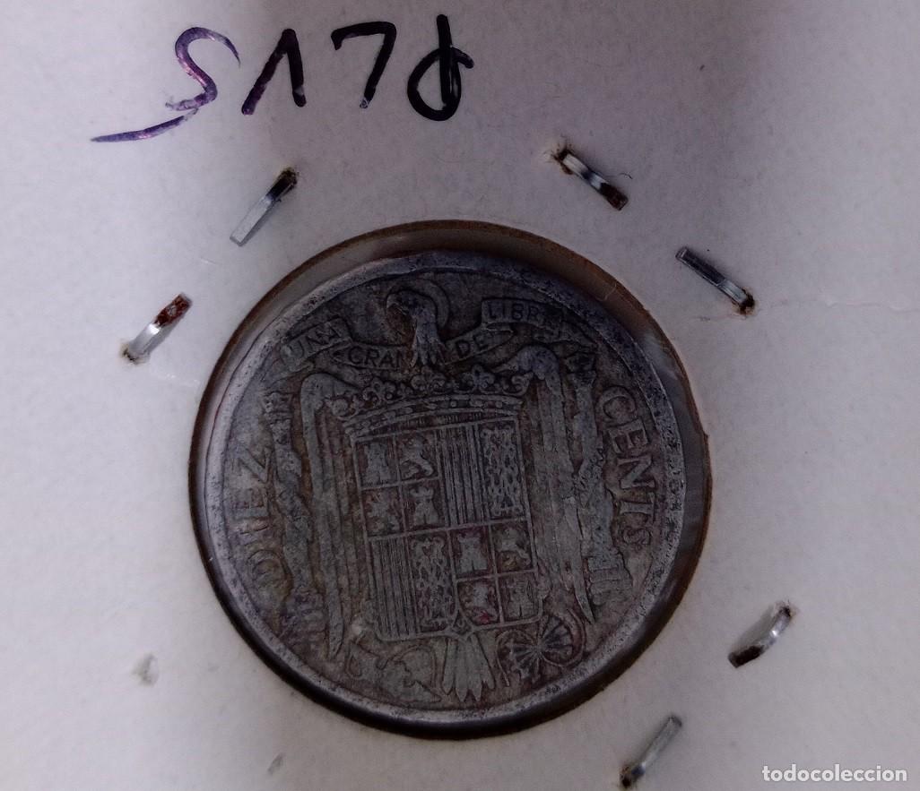Monedas Franco: Moneda Espa&ntilde;a 10 centimos 1941 Franco variante PLVS