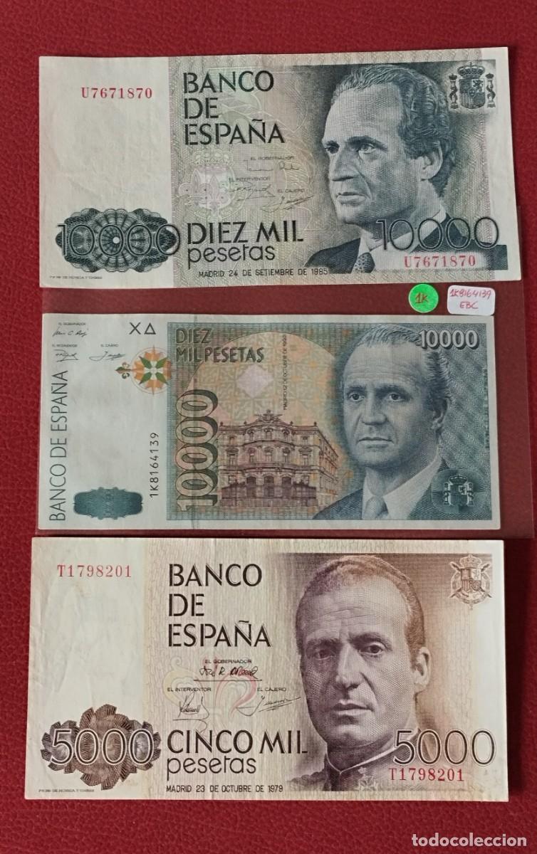 Monedas Franco: Billetes dos 10000 y uno de 5000