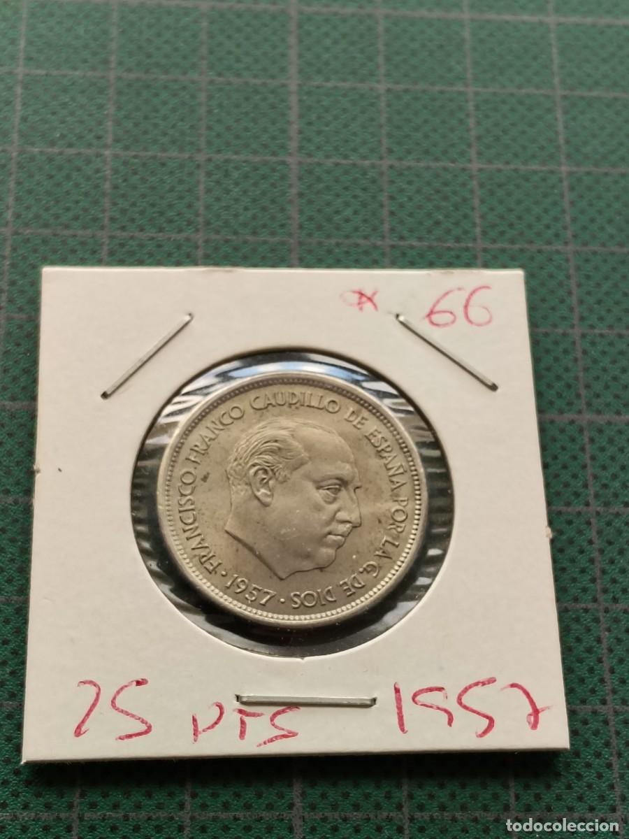 Monedas Franco: ESTADO ESPA&Ntilde;OL: 25 PESETAS 1957 ESTRELLA 66 / EXCELENTE CONSERVACION