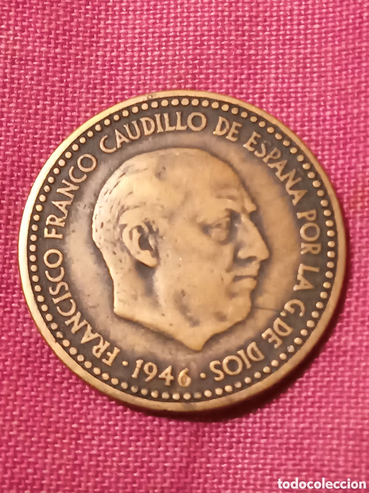 Monedas Franco: X- LEER DESCRIPCI&Oacute;N PESETA ESTADO ESPA&Ntilde;OL DE 1946 BENLLIURE EL 6 TROQUELADA RECTIFICADA