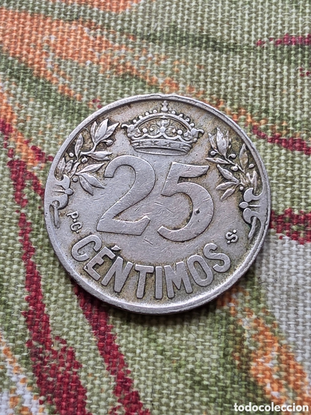 Monedas Franco: MONEDA 25 CTS ESPA&Ntilde;A - Foto 2