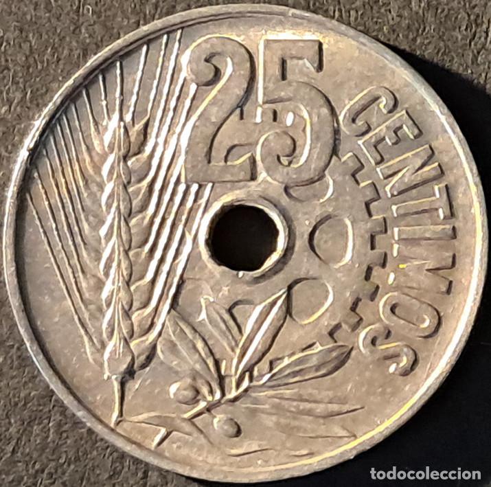 Monedas Franco: Espa&ntilde;a/Spain 25 c&eacute;ntimos 1934 KM#751 Segunda Rep&uacute;blica - Circulada