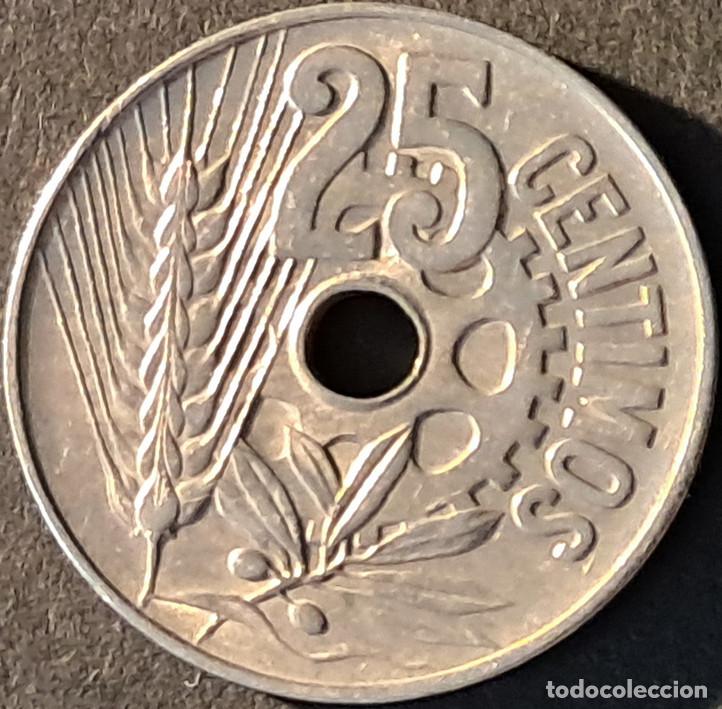 Monedas Franco: Espa&ntilde;a/Spain 25 c&eacute;ntimos 1934 KM#751 Segunda Rep&uacute;blica - Circulada
