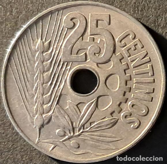 Monedas Franco: Espa&ntilde;a/Spain 25 c&eacute;ntimos 1934 KM#751 Segunda Rep&uacute;blica - Circulada