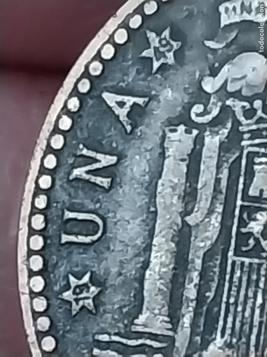 Monedas Franco: PESETA 1947 ESTRELLAS 19 . 49 ESTADO ESPA&Ntilde;OL MONEDA CIRCULADA ORIGINAL -..**..-.._