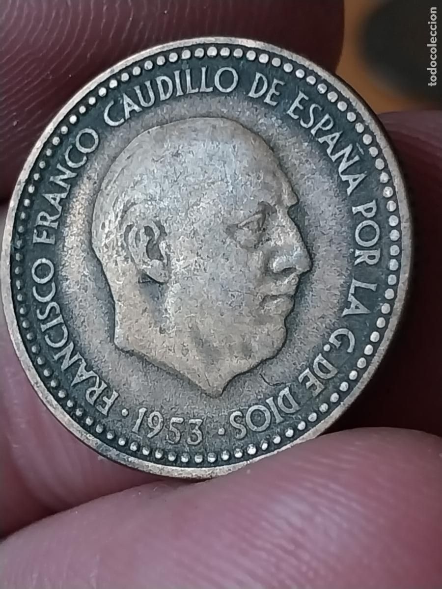 Monedas Franco: PESETA 1947 ESTRELLAS ILEGIBLES ESTADO ESPA&Ntilde;OL MONEDA CIRCULADA ORIGINAL -.**..-.._**