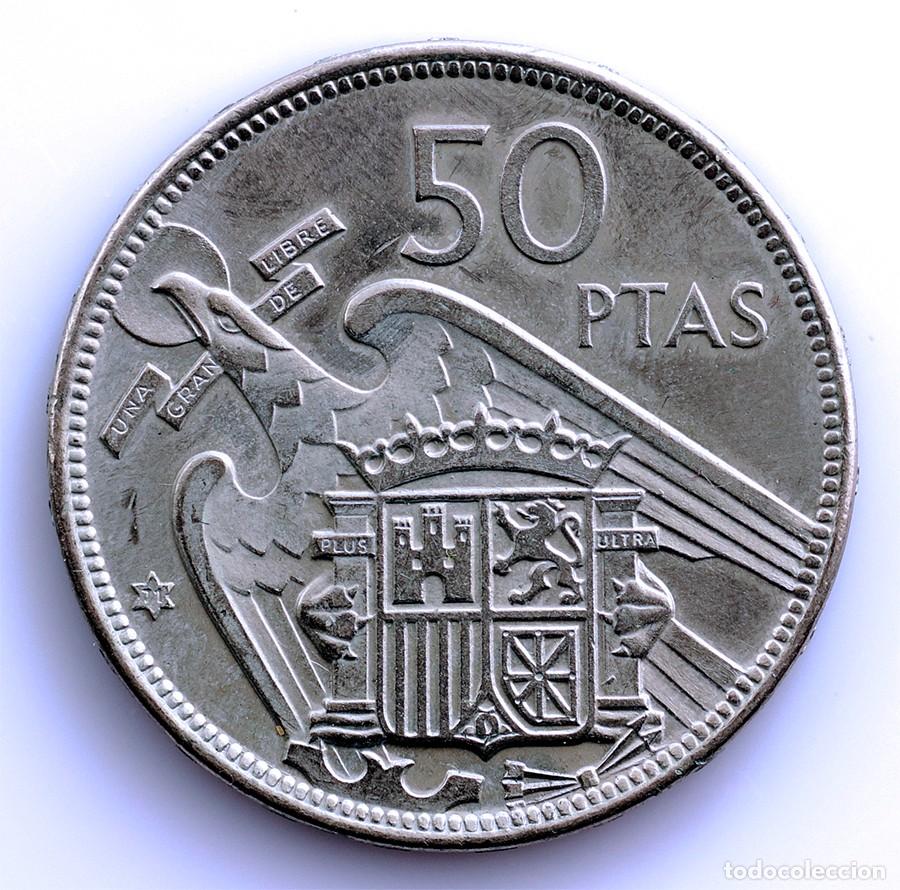 Monedas Franco: SC- Estado Espa&ntilde;ol. 50 pesetas 1957-71 procedente de tira FNMT. Prueba. Escasa