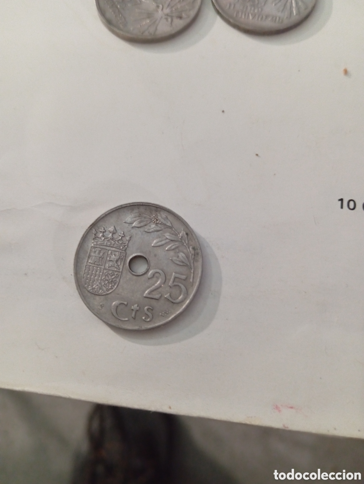 Monedas Franco: Lote de 6 monedas de 25 c&eacute;ntimos de 1937 buena condicion