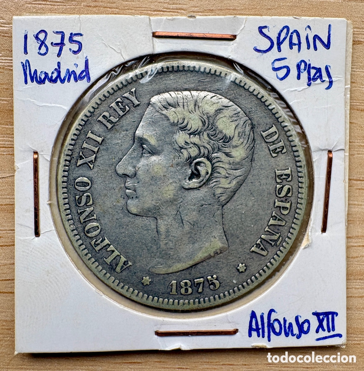 Monedas Franco: Cinco pesetas de plata, Espa&ntilde;a, 1875, Alfonso XII