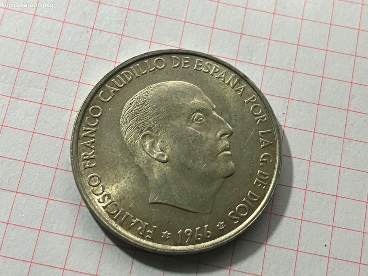 Monedas Franco: Espa&ntilde;a - Moneda plata 100 pesetas Franco - 1966 *66 - Muy buen estado