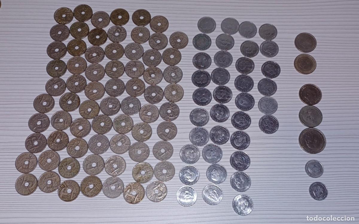 Monedas Franco: lote 50 centimos y pesetas de Franco