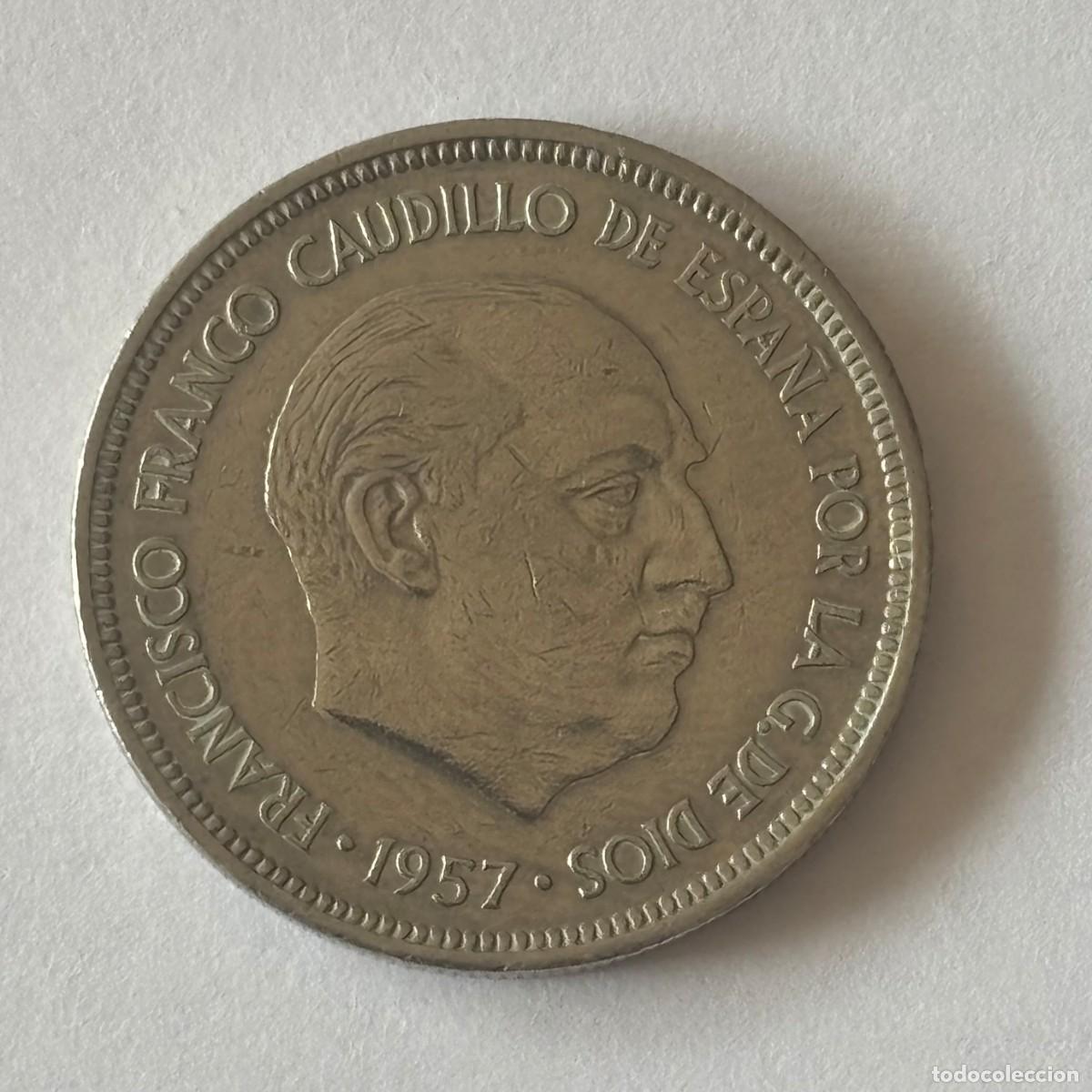 Monedas Franco: MONEDA DE 5 PESETAS 1957 ESTRELLA 70 (FOTO)
