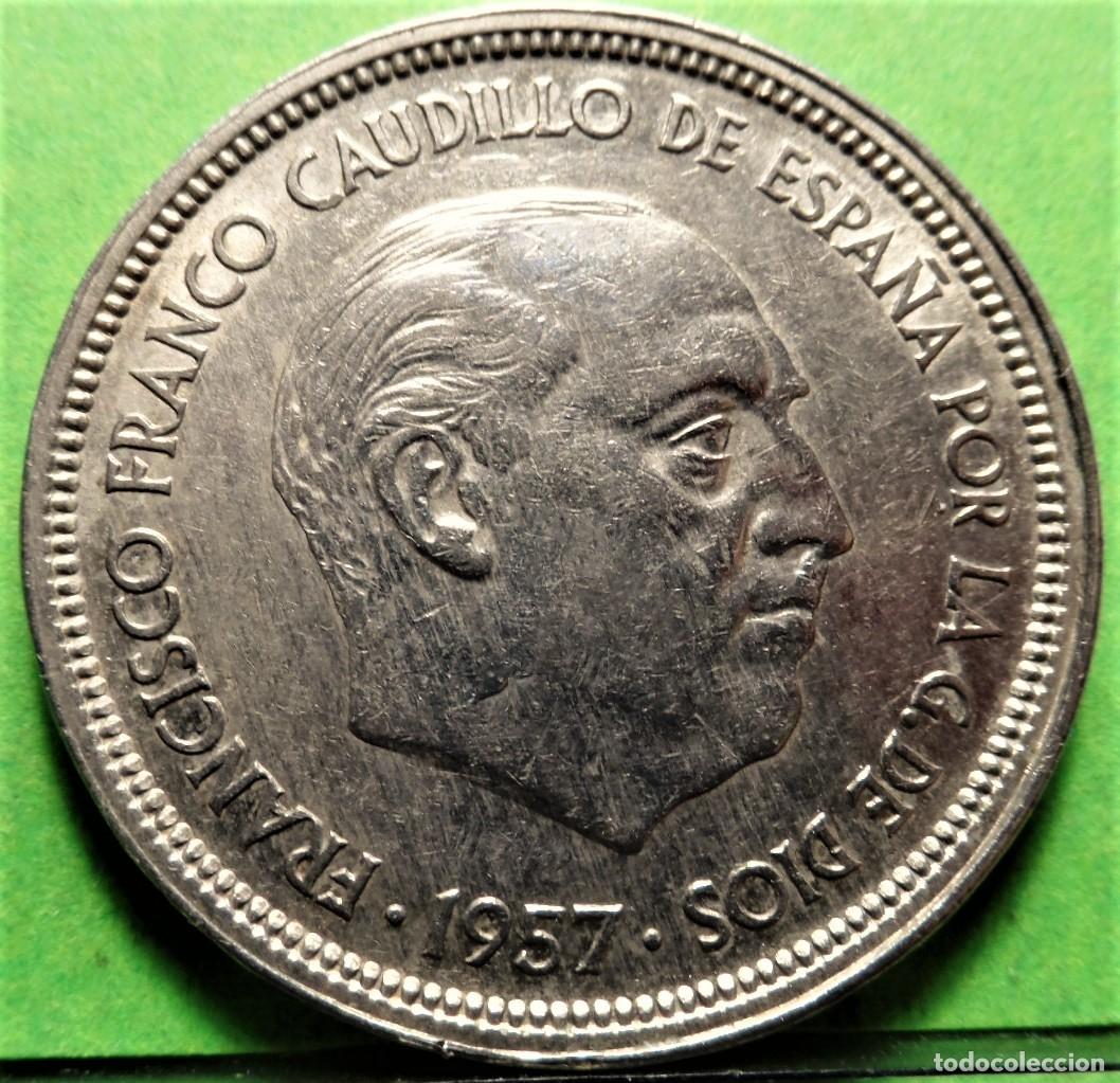 Monedas Franco: ESTADO ESPA&Ntilde;OL. Franco, 50 pesetas, 1957 BA, Barcelona, Ni