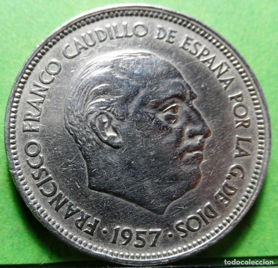 Monedas Franco: ESTADO ESPA&Ntilde;OL. Franco, 25 pesetas, 1957 BA, Barcelona, Ni