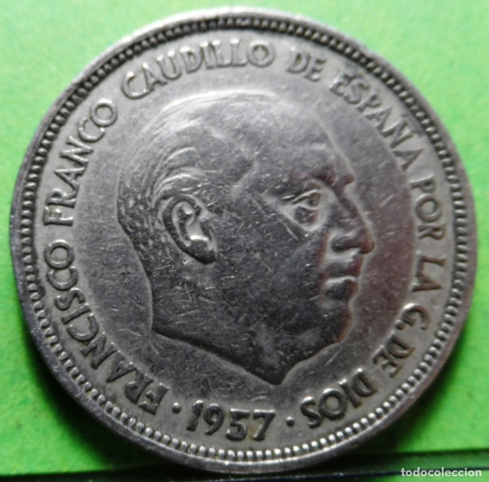 Monedas Franco: ESTADO ESPA&Ntilde;OL. Franco, 25 pesetas, 1957 BA, Barcelona, Ni