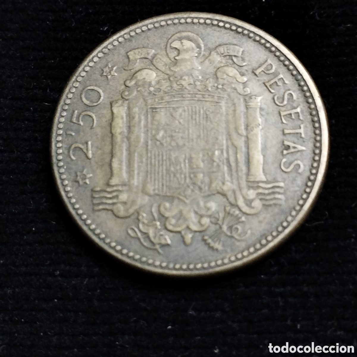 Monedas Franco: Moneda 250 pesetas. 1953 *54. Estado Espa&ntilde;ol. BC - Foto 2