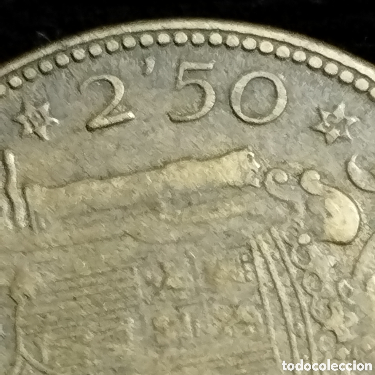 Monedas Franco: Moneda 250 pesetas. 1953 *54. Estado Espa&ntilde;ol. BC - Foto 3