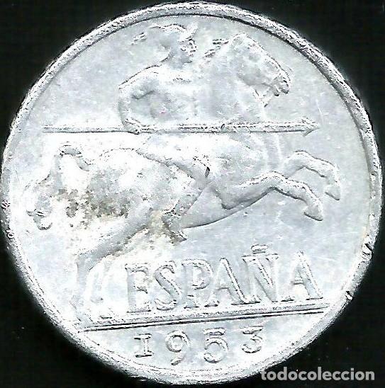 Monedas Franco: ESPA&Ntilde;A 1953 - 10 CENTIMOS - KM 766 - CIRCULADA