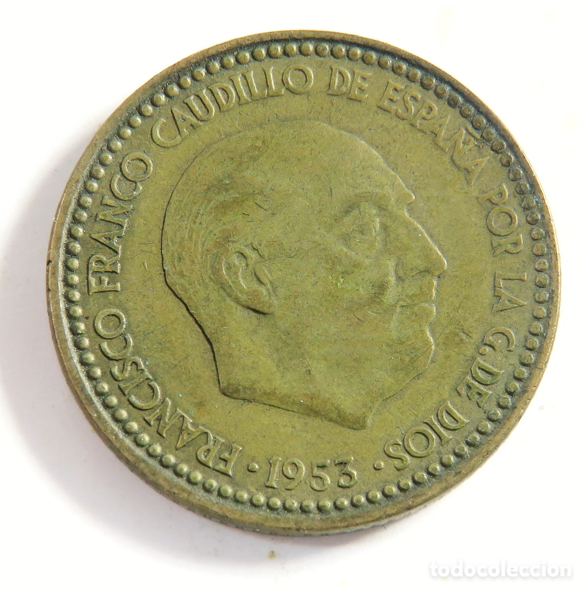 Monedas Franco: Moneda de 1 Peseta 1953 *62, Franco Estado Espa&ntilde;ol