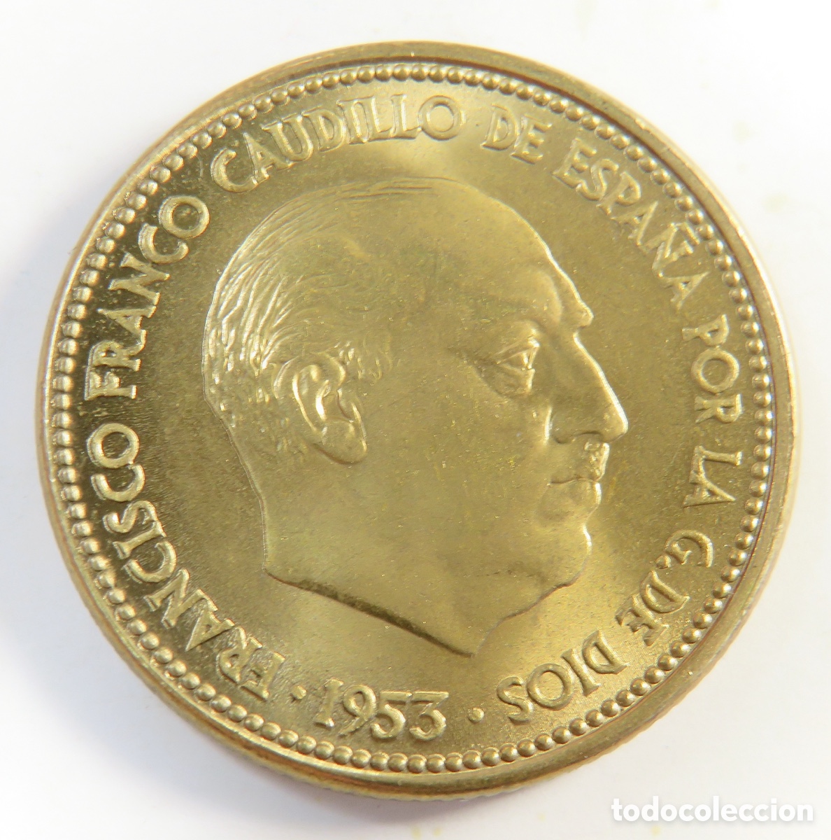 Monedas Franco: Moneda de 2,50 Pesetas 1953 *54 Franco SIN CIRCULAR SC Brillo Original