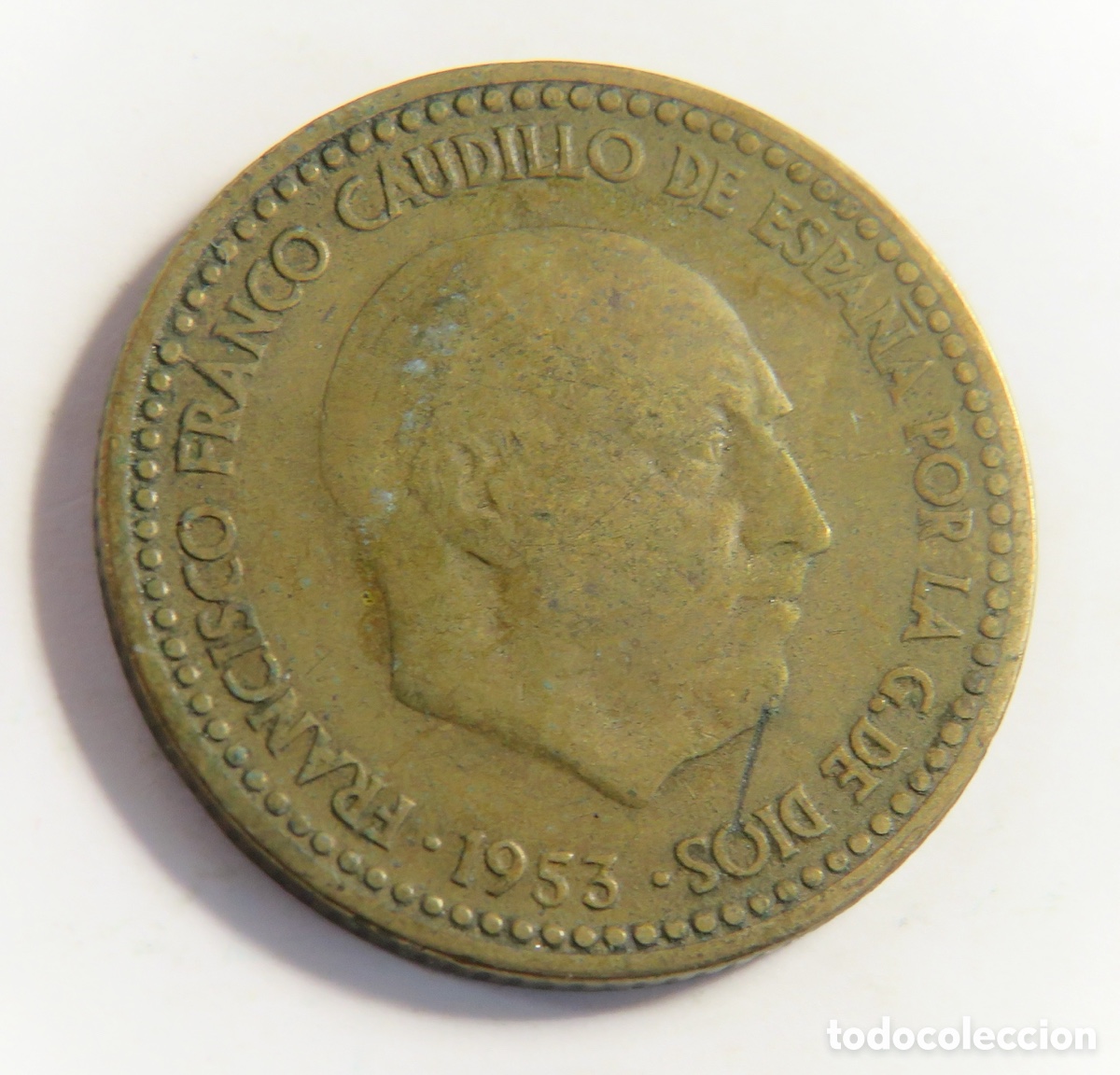 Monedas Franco: 1 Peseta 1953 56 Franco Estado Espa&ntilde;ol Moneda Colecci&oacute;n