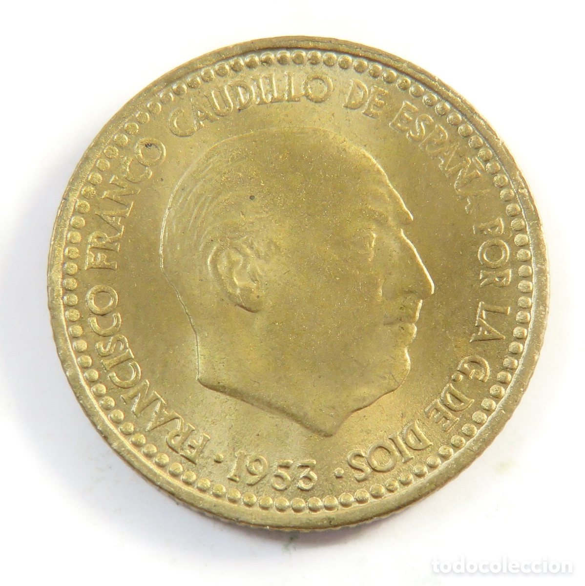 Monedas Franco: Moneda de 1 Peseta 1953 63 Franco Sin Circular Excelente Estado
