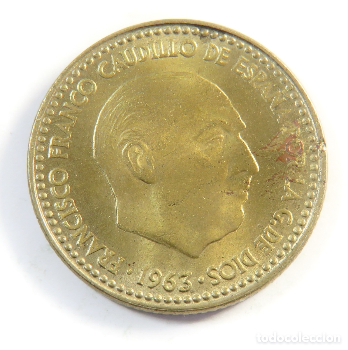 Monedas Franco: Moneda de 1 Peseta 1963 63 Franco Sin Circular Excelente Brillo Original