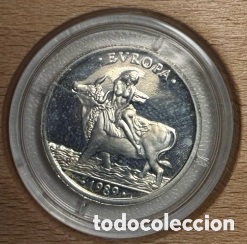 Monete Franco: 1 ECU Espa&ntilde;a 1989 Plata 925 FNMT Flor de Cu&ntilde;o Completa Impecable