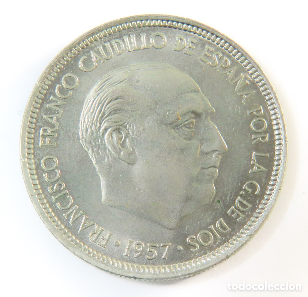 Monedas Franco: 5 Pesetas 1957 *73 Franco SC Sin Circular Duro Espa&ntilde;ol Estado Excelente