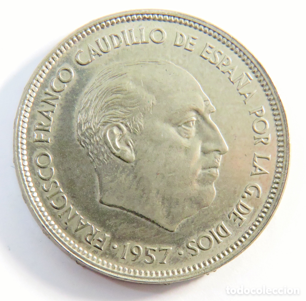 Monedas Franco: Moneda de 25 Pesetas 1957 *69 EBC/SC Franco Moneda Espa&ntilde;ola Muy Escasa As&iacute;