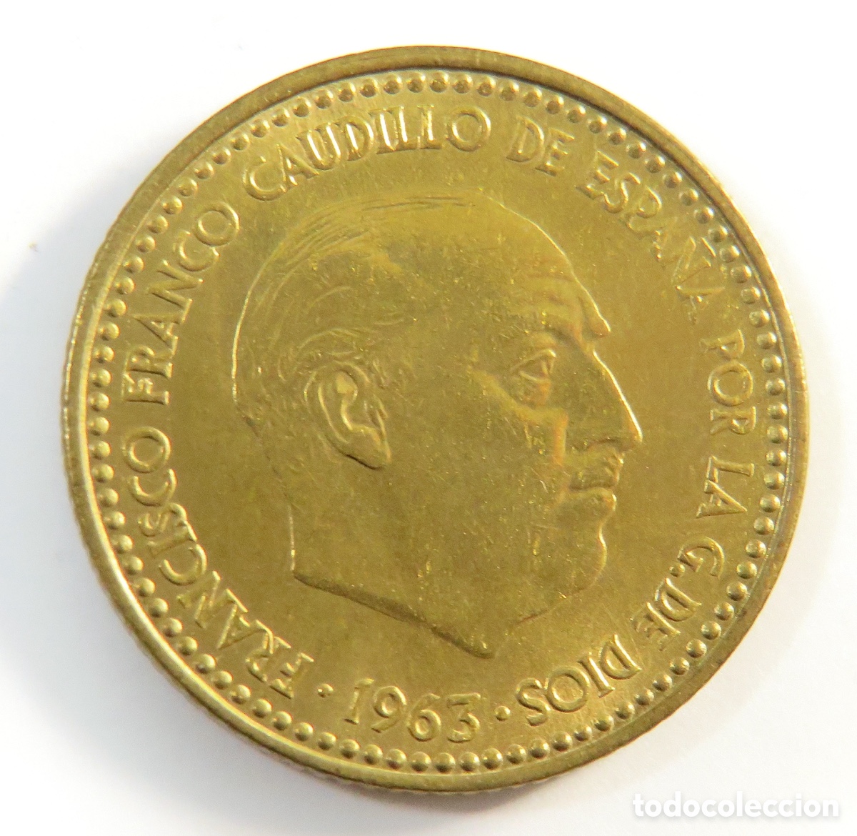 Monedas Franco: 1 Peseta 1963 *65 SC Sin Circular Franco Moneda Espa&ntilde;ola Excelente