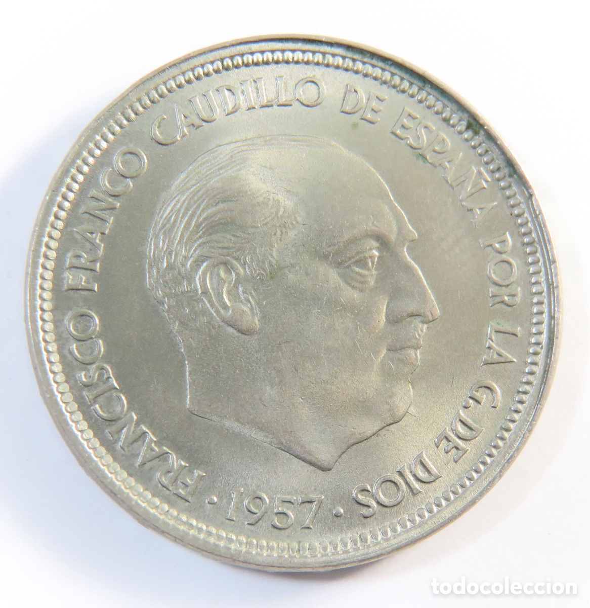 Monedas Franco: Moneda de 50 Pesetas 1957 58 SC Sin Circular Franco Estado Espectacular