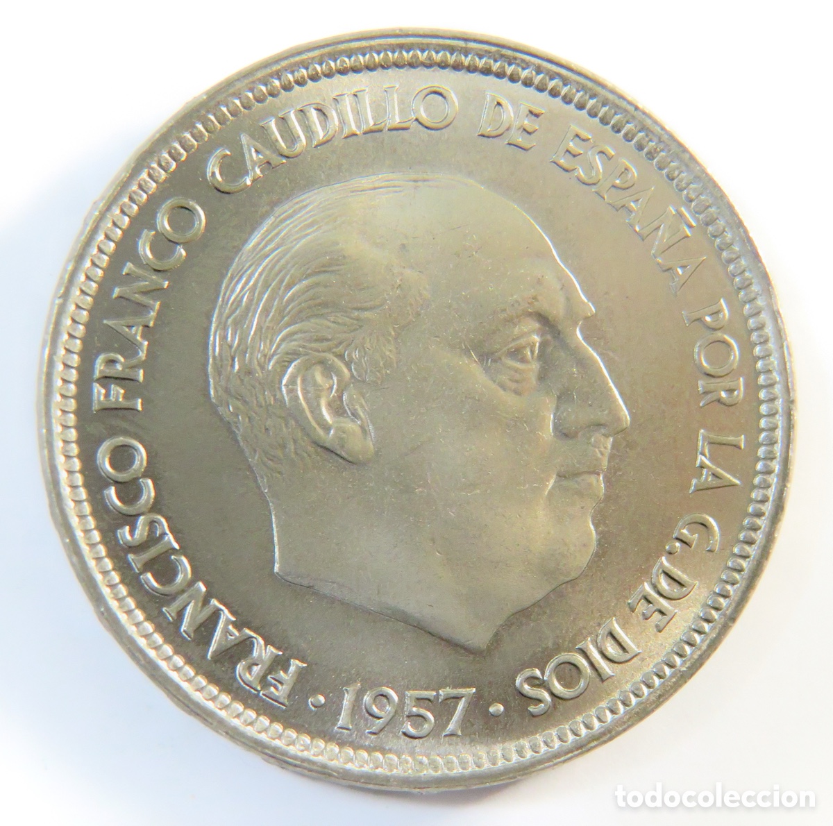 Monedas Franco: Moneda de 50 Pesetas 1957 *58 SC Duro Grande Franco Excelente Conservaci&oacute;n