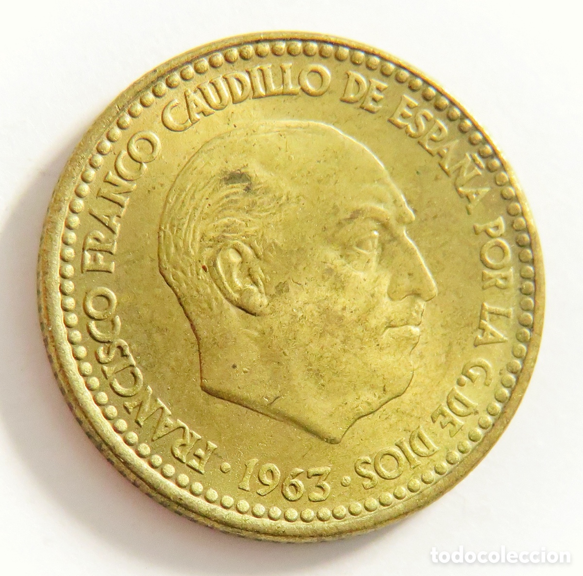 Monedas Franco: Moneda de 1 Peseta 1963 66 SC Sin Circular Franco Excelente Estado