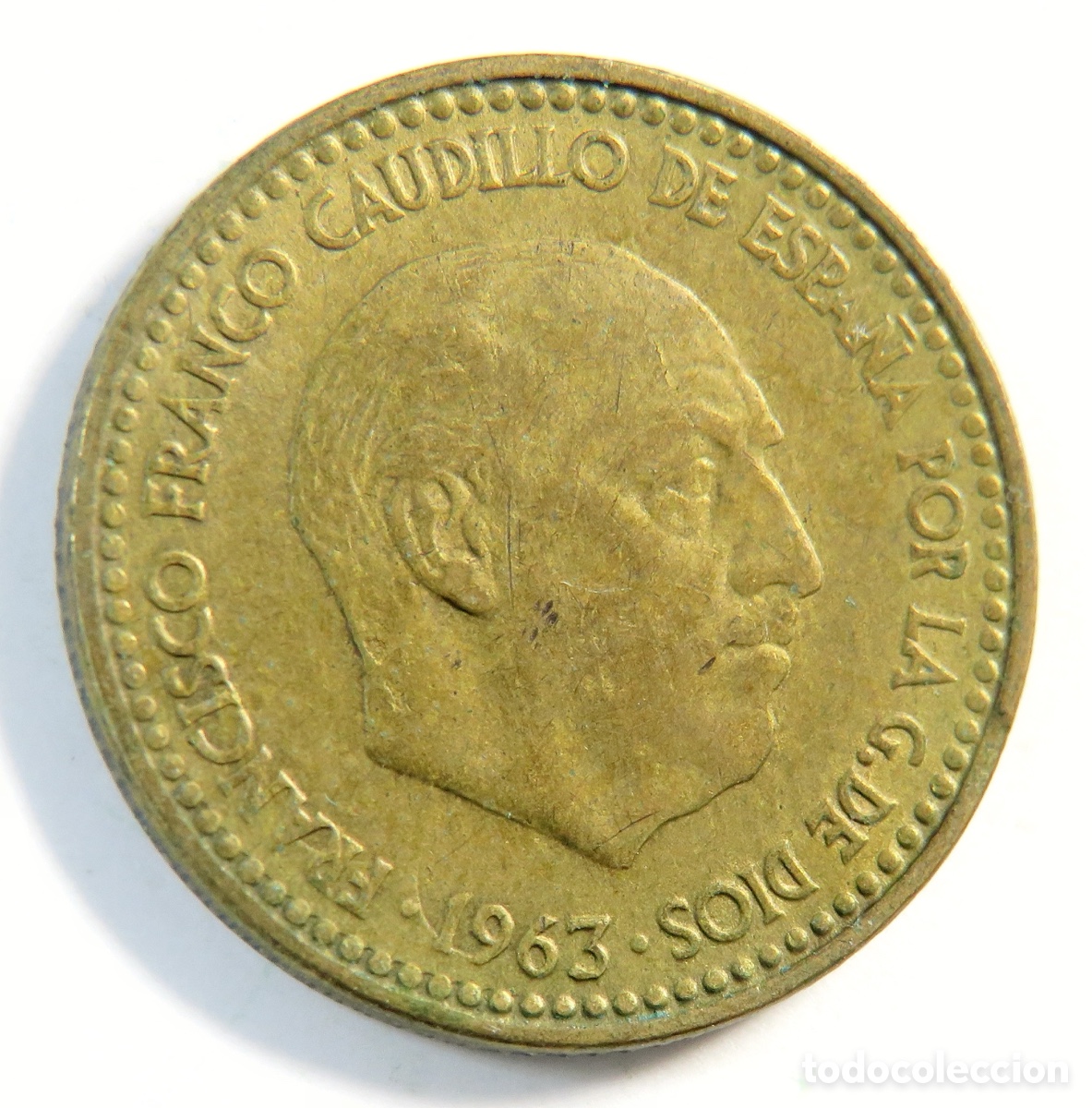 Monedas Franco: 1 Peseta 1963 65 MBC Franco Moneda Espa&ntilde;ola Cl&aacute;sica