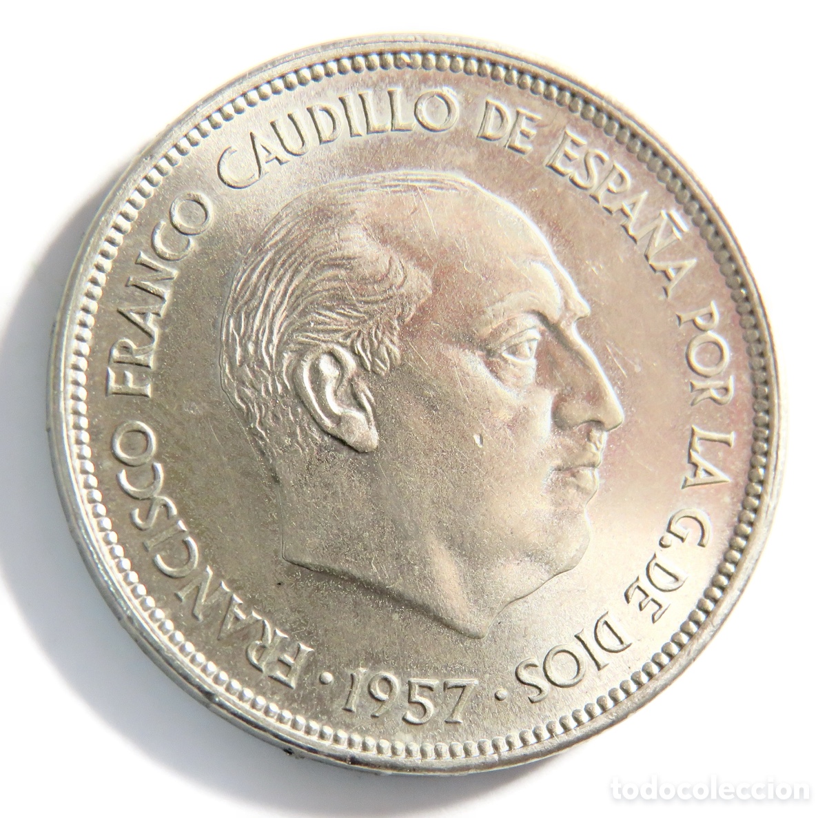 Monedas Franco: Moneda de 25 Pesetas 1957 *68 SC Sin Circular Franco Excelente