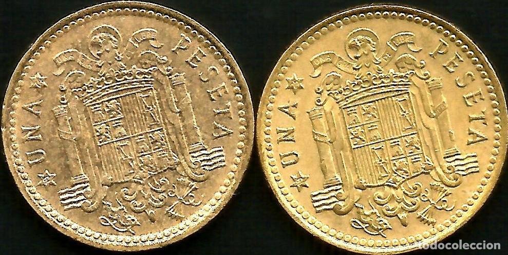 Monedas Franco: ESPA&Ntilde;A 1966 *74 Y *75 - 1 PESETA - KM 796 - LOTE 2 MONEDAS CIRCULADAS