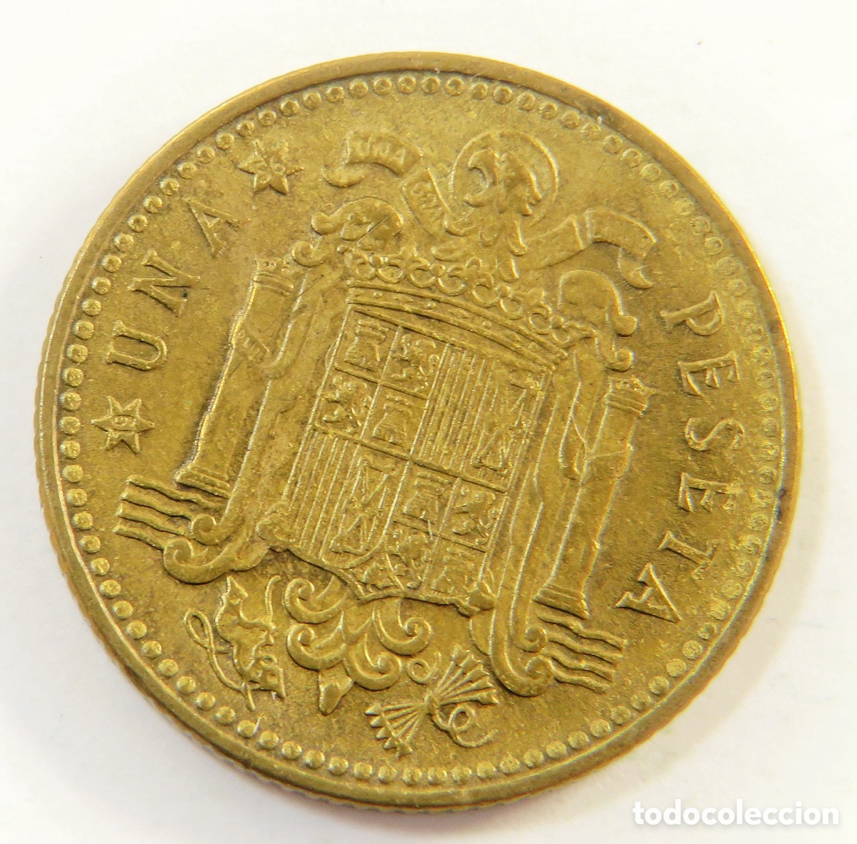 Monedas Franco: Moneda de 1 Peseta 1947 *56 MBC RAR&Iacute;SIMA Escasa Franco