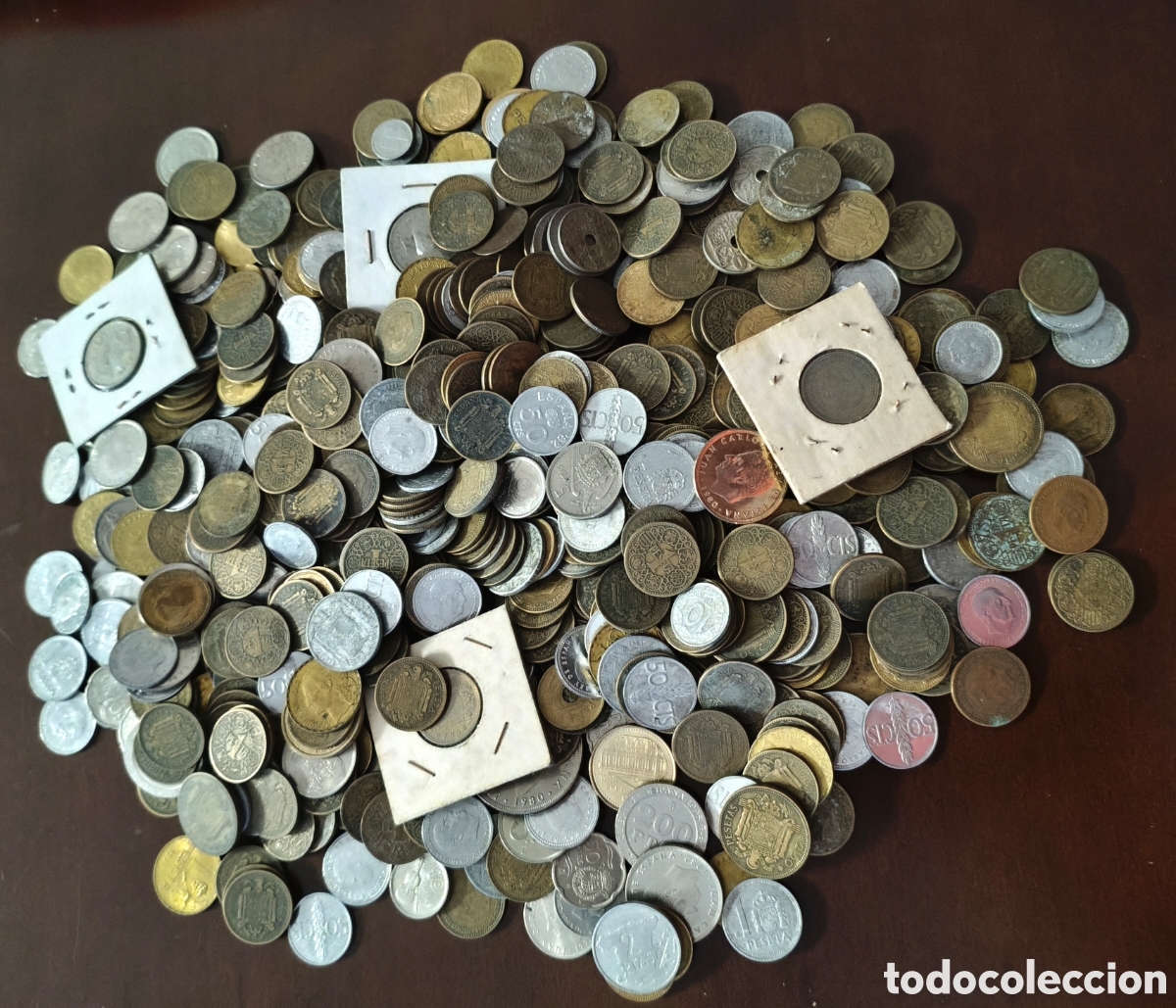 Monedas Franco: Lote m&aacute;s de 2kg monedas Espa&ntilde;a variadas
