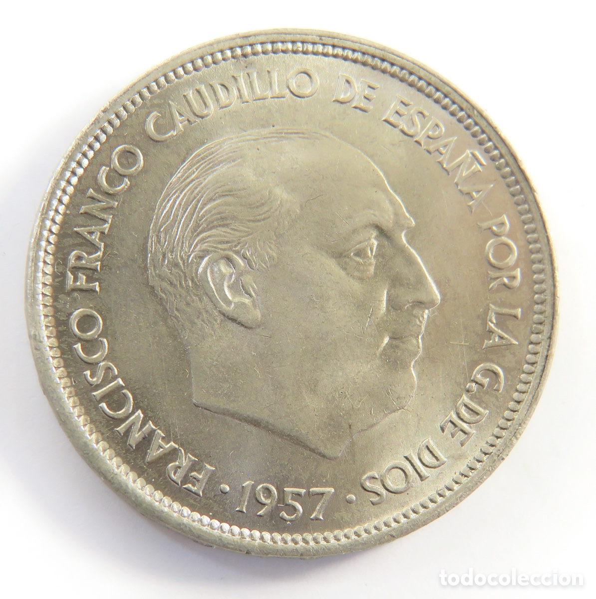 Monedas Franco: Moneda de 25 Pesetas 1957 *66 Sin Circular Franco SC Escasa