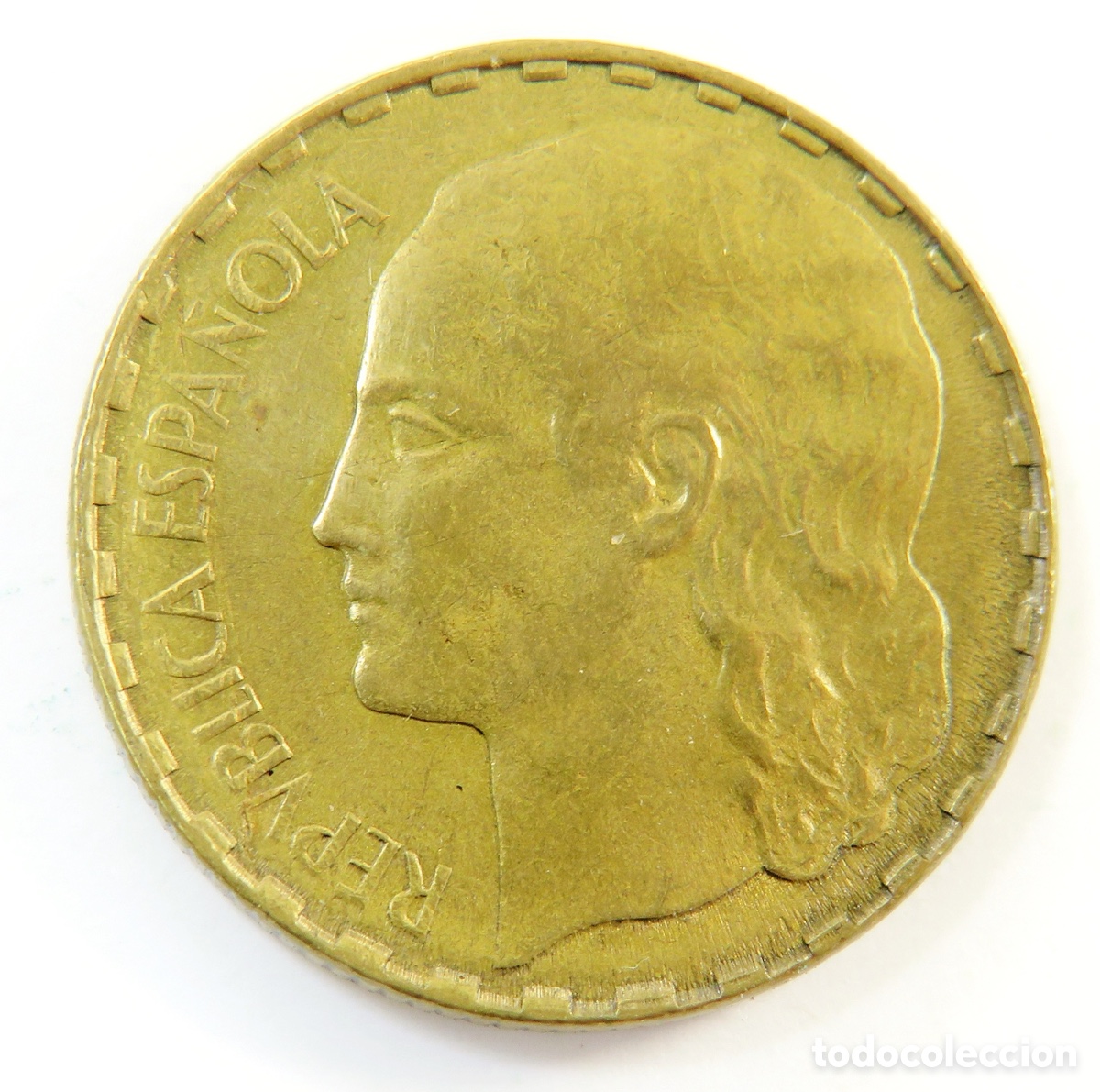 Monedas Franco: Moneda de 1 Peseta 1937 II Rep&uacute;blica Espa&ntilde;ola Guerra Civil