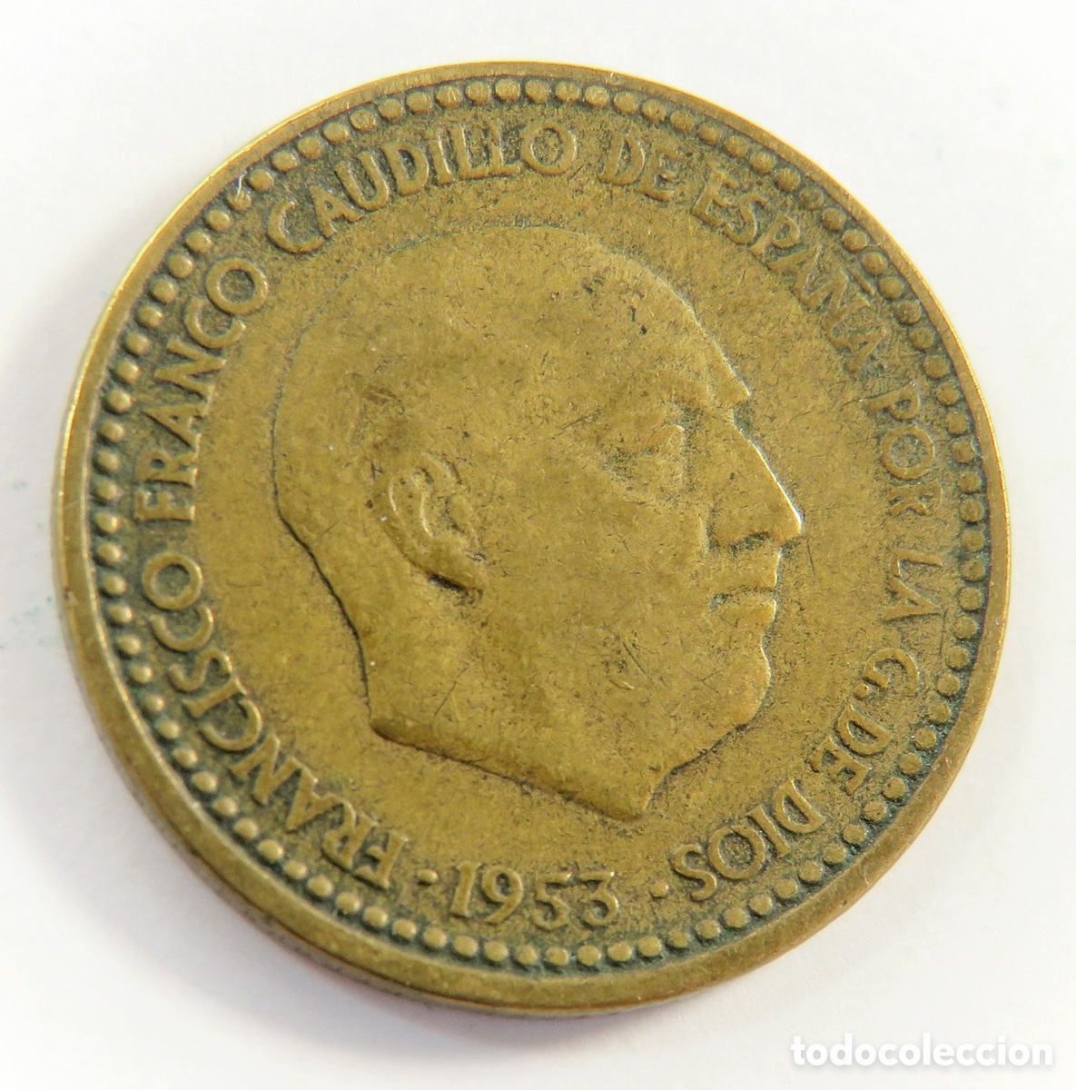 Monedas Franco: 1 Peseta 1953 60 MBC Franco Moneda Espa&ntilde;ola