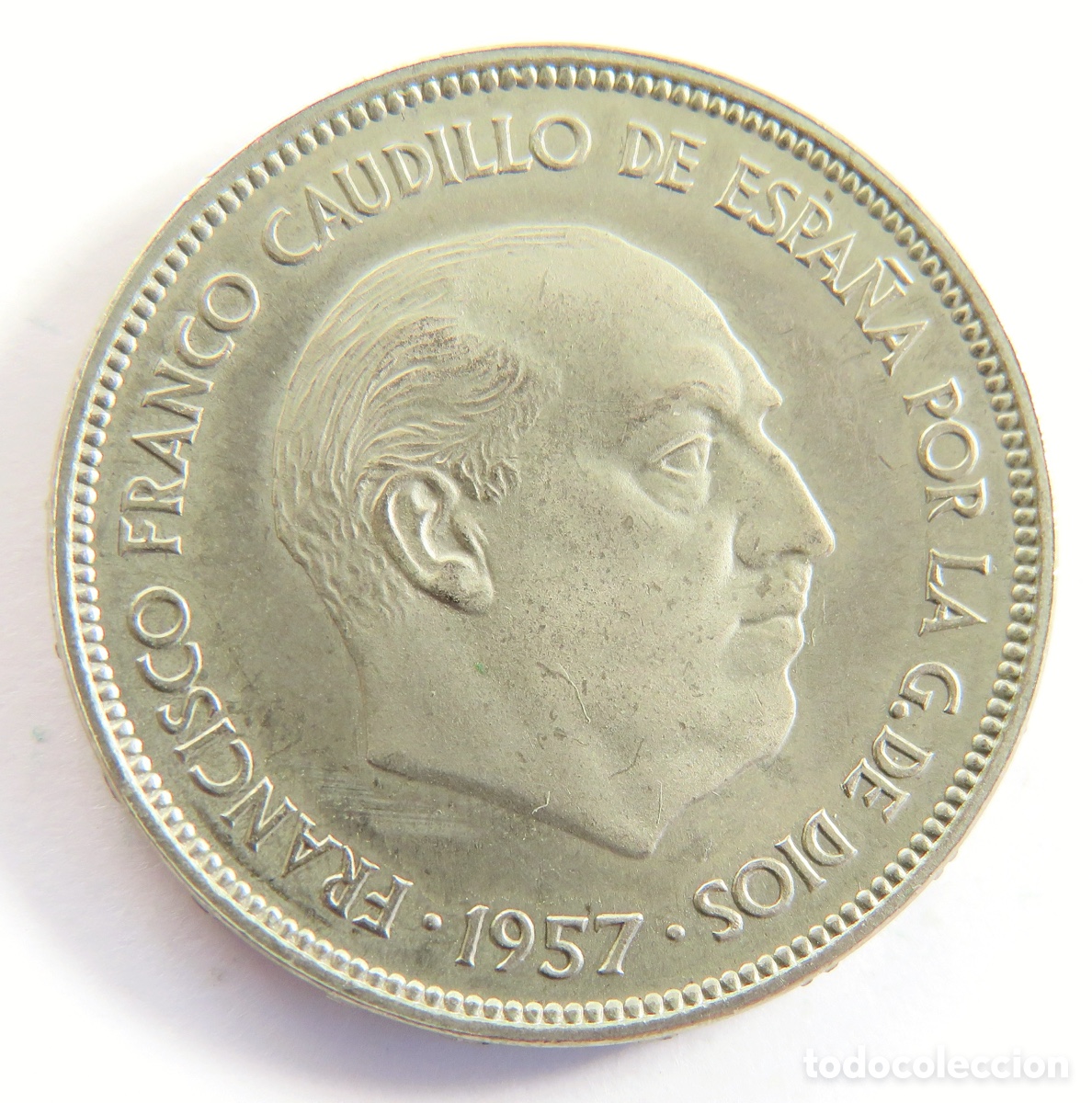Monedas Franco: 25 Pesetas 1957 *74 Sin Circular SC Franco Excelente