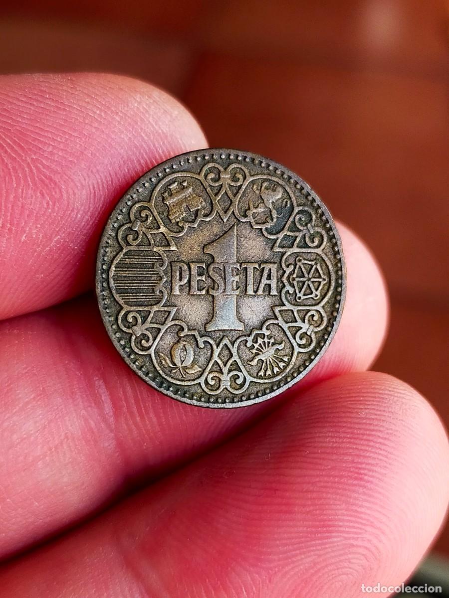 Monedas Franco: MONEDA DE 1 UNA PESETA 1944 ESPA&Ntilde;A BUENA CONSERVACION