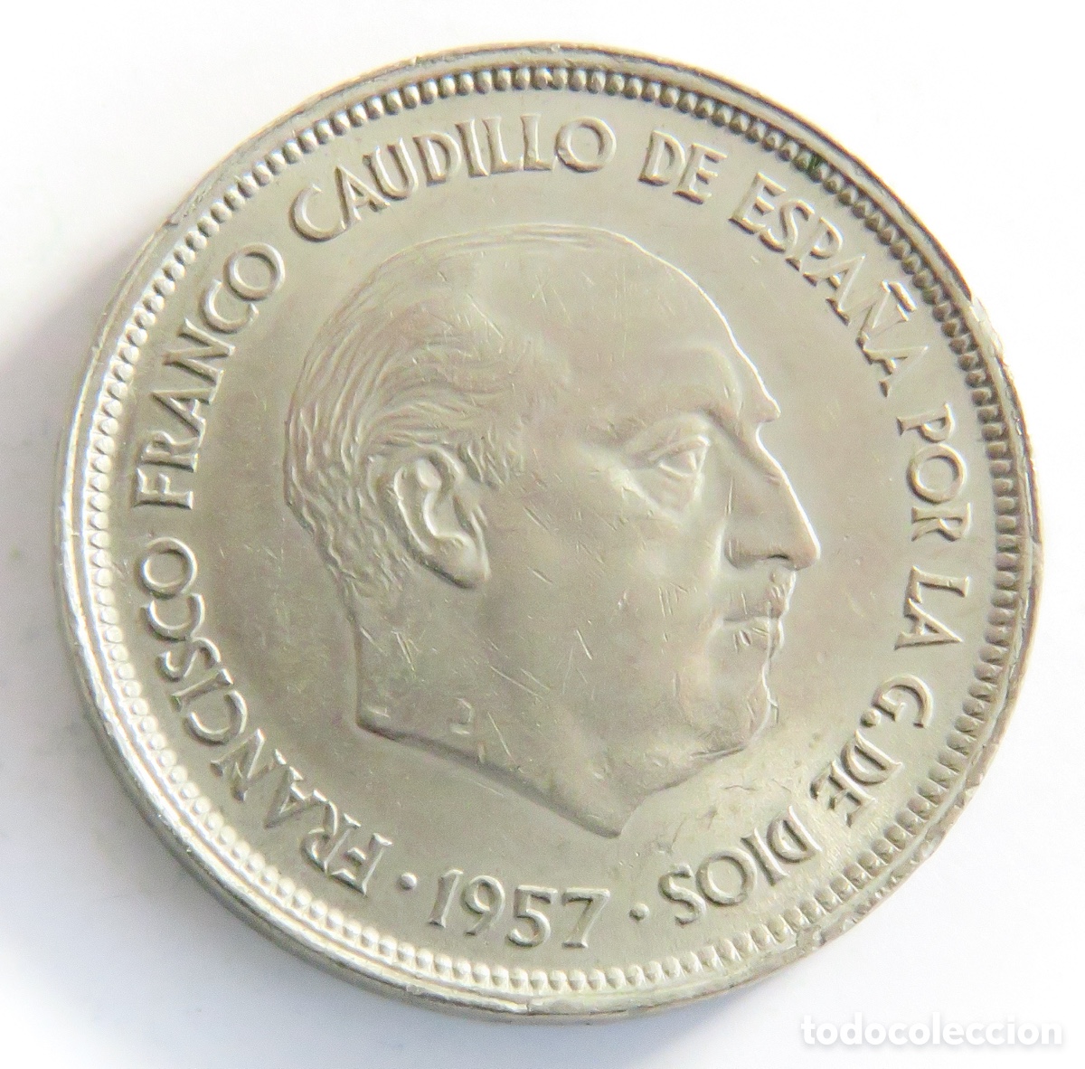 M&uuml;nzen unter Franco: 25 Pesetas 1957 *66 EBC Bonitos Brillos Franco Espa&ntilde;a