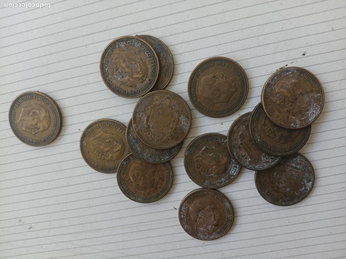 Monedas Franco: 14 monedas de 2,50 pesetas de Franco