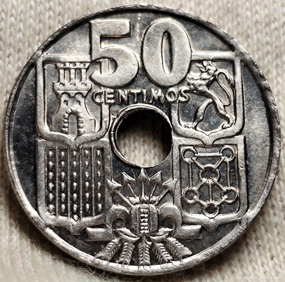 Monedas Franco: Espa&ntilde;a; 50 C&eacute;ntimos del a&ntilde;o 1949*19-62 Estado Espa&ntilde;ol. Sin Circular Lote 1923