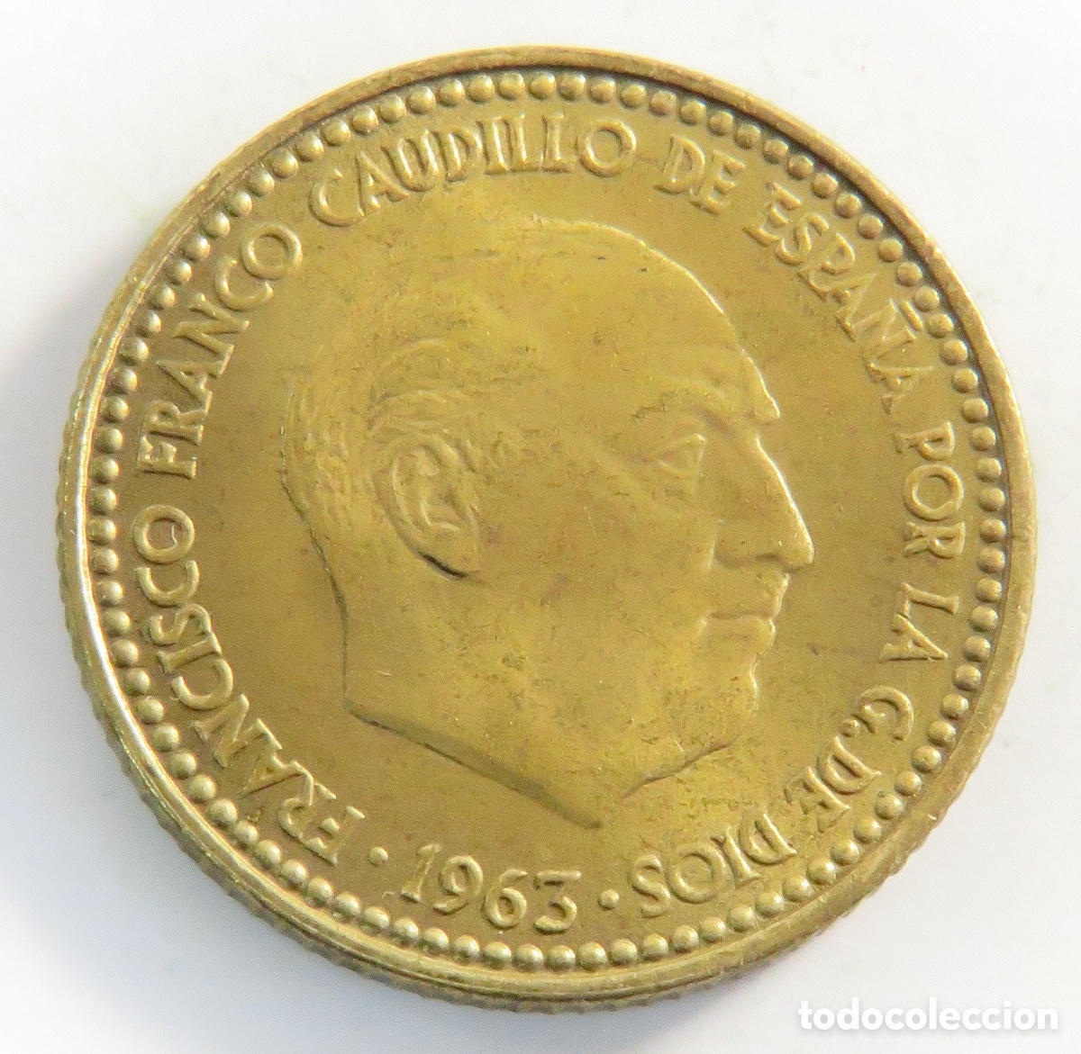 Monedas Franco: 1 Peseta 1963 *66 Sin Circular SC Franco Espa&ntilde;a